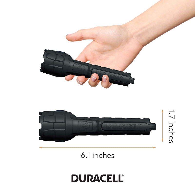 Duracell 80 Lumen Heavy Duty Rubber Flashlight for Everyday Use - Rubberized Construction with Comfort Grip Design with 2-AAA Batteries Included. Great for In-Door & Out-Door Use - NewNest Australia