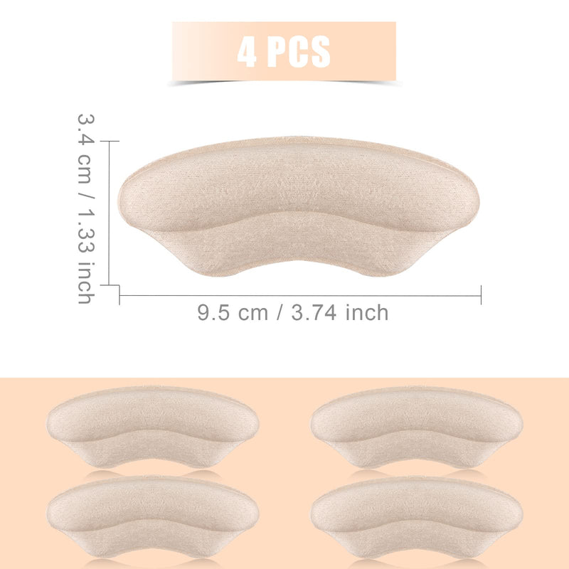KINBOM 2 Pair Heel Grips for Loose Shoes, Self-Adhesive Heel Cushions Pads Heel Pads for High Heels Loose Shoes Sneakers Sneakers Women Men (Nude Color) Nude Color - NewNest Australia