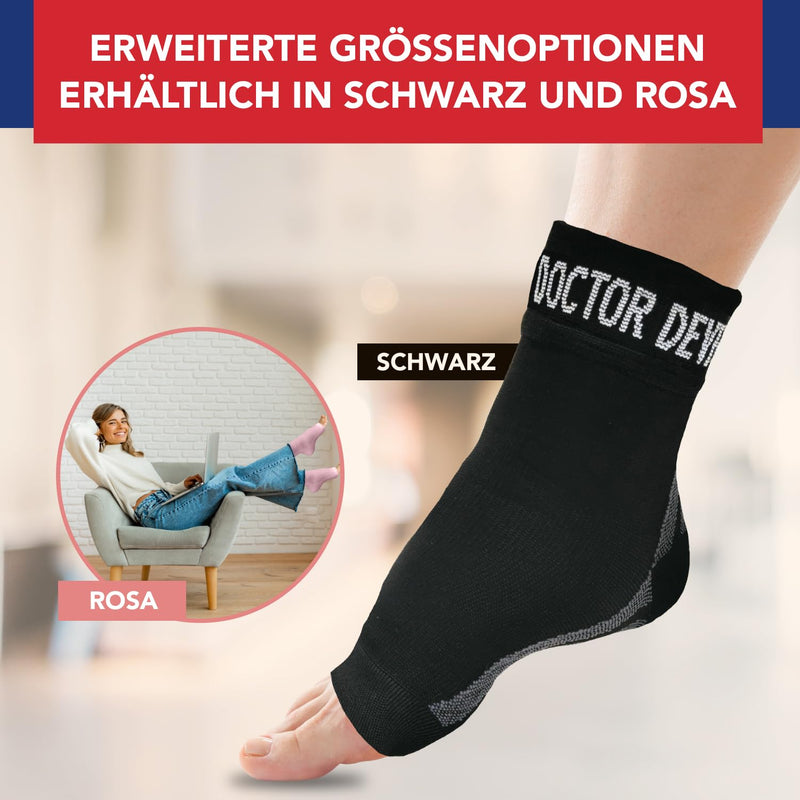 Doctor Developed Copper Infused Foot Compression Sleeves/Plantar Fasciitis Socks [Pair] And A Manual Written By A Doctor [English Language Not Guaranteed] M Black - NewNest Australia