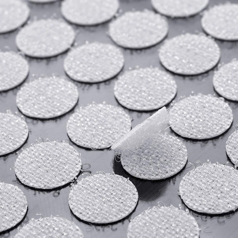 1008pcs 2/5" 10mm Diameter Sticky Back Coins Hook and Loop Self Adhesive Dots Tapes White 1008 - NewNest Australia