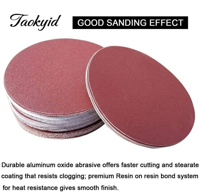 5-Inch PSA Sanding Discs, Self Adhsive Back Assorted Aluminum Oxide Sandpaper 80 120 180 240 400 Grits,Pack of 50 5 inch - NewNest Australia