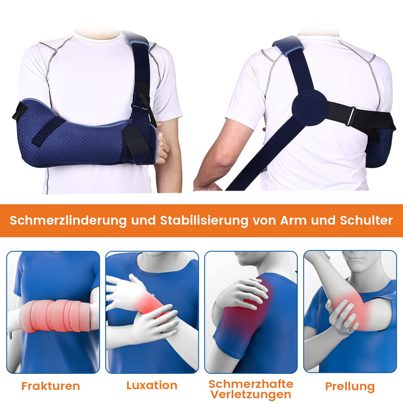 Willcom Arm Sling Shoulder, Medical Arm Sling for Women Men, Breathable Shoulder Support for Broken Arm, Elbow, Wrist and Injury Recovery (Left, M) M Left Arm - NewNest Australia
