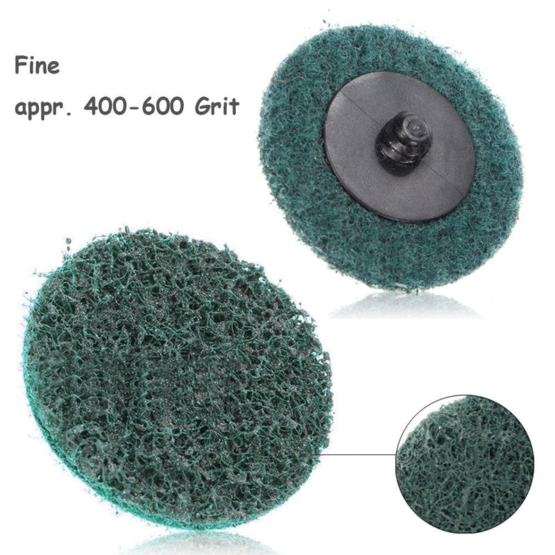 Yakamoz 15pcs 2 Inch Roll Lock Surface Conditioning Sanding Disc with Roll Lock Disc Pad Holder, Quick Change R-Type Discs | Fine Medium Coarse Grit - NewNest Australia