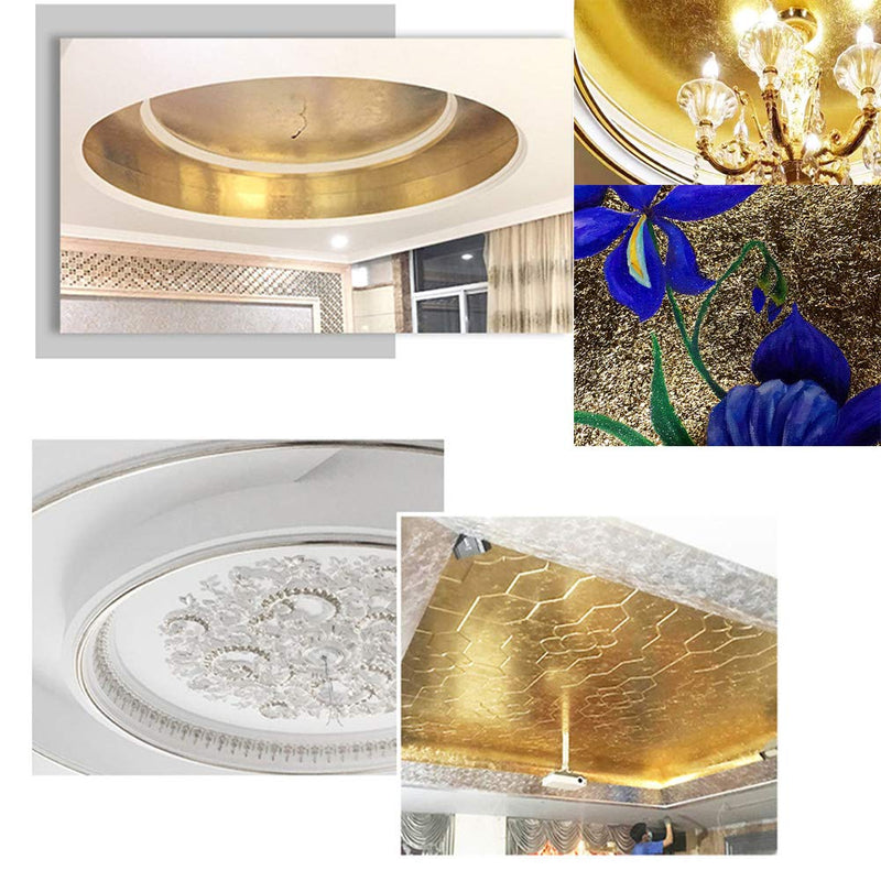 Tamicy 500 Sheets 10 Colors Metallic Gold Foil Leaf Paper - Foil Paper Slime Decorating Gilding Furniture, DIY Nails, Arts, Crafts, Paintings - NewNest Australia