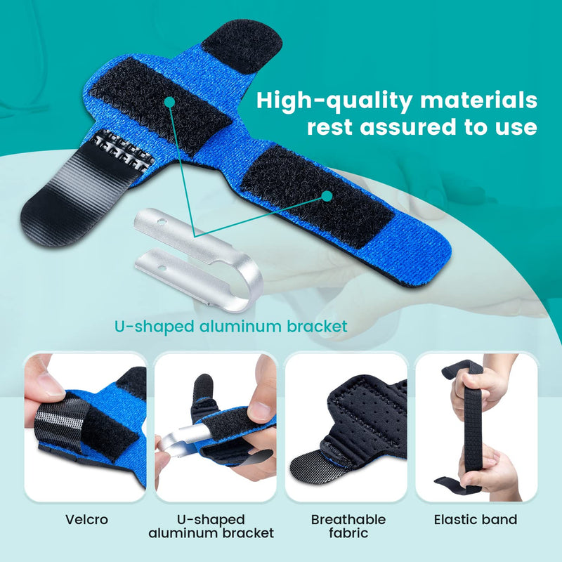 Toe Splint,U-Shaped Toe Corrector Brace, Toe Straightener of Adjustable Fixed Support,For Toe Injuries,Fractures,Sprains,Overlapping Toe,Hammer Toe,Claw Toe,Crooked Toe,Fits Men And Women - Blue - NewNest Australia