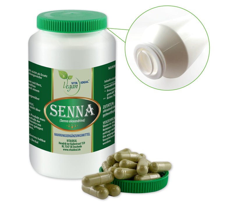 Vita Ideal Vegan Sennes ‚ Leaves 120 Capsules ‚ Senna Alexandrina ‚ Daily Serving 600 Mg Senna Leaves Pure Powder Natural, Vegetable And No Additives, Original From Vitadeal. - NewNest Australia
