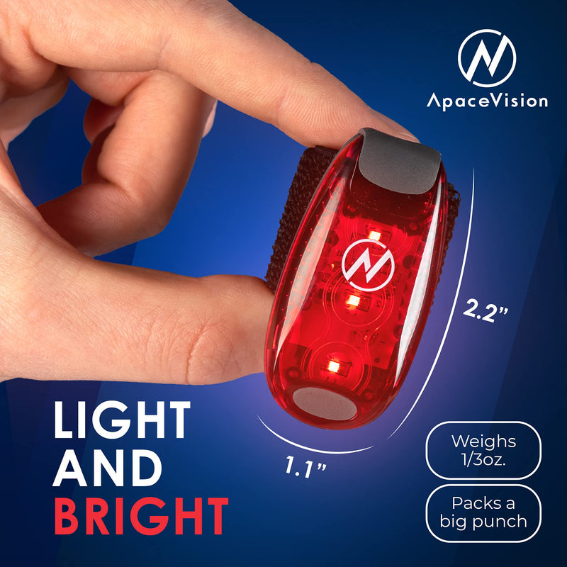 LED Safety Light (2 Pack) + Free Bonuses | Clip On Strobe/Running Lights for Runners, Dogs, Bike, Walking | The Best High Visibility Accessories for Your Reflective Gear, Bicycle etc Red - NewNest Australia