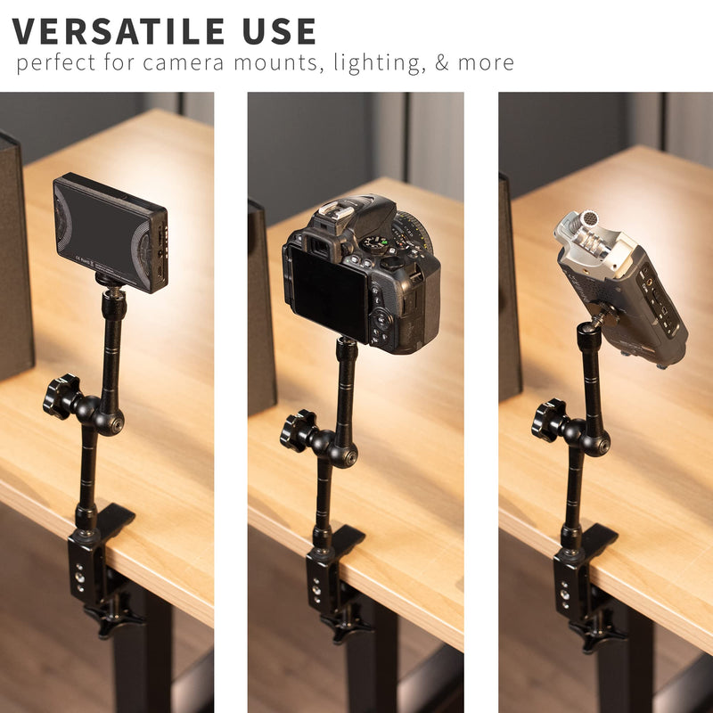VIVO Steel C-Clamp with 1/4 inch-20 and 3/8 inch-16 Female Socket for Tables, Desk Mount, 1.5 inch Maximum Desktop Thickness, 2 Clamps, MOUNT-CP02 - NewNest Australia