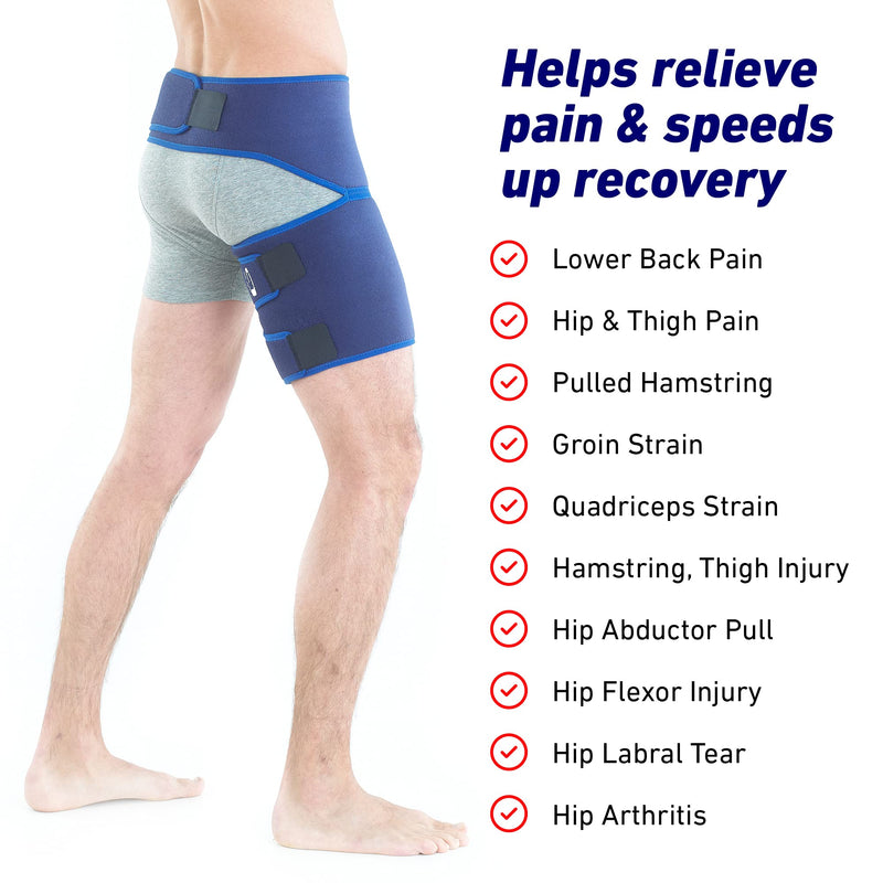Neo-G Groin Support Men and Women for Thigh, Hamstring, Pulled Groin, Strains, Sprains – Hamstring Support, Thigh Support - Adjustable Compression Wrap - Class 1 Medical Device - NewNest Australia
