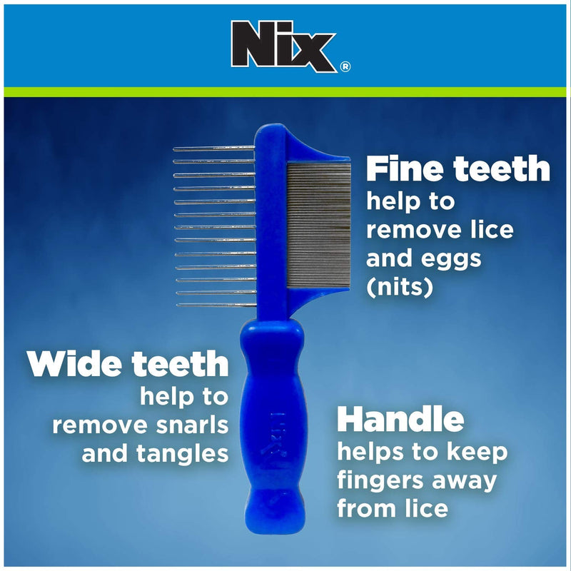 Nix Premium 2-Sided Metal Lice Removal Comb Family Pack - NewNest Australia
