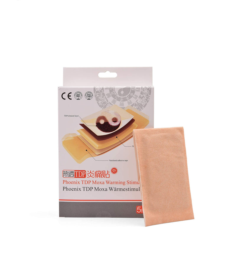 TDP Moxa Warming Stimulator | 33 Essential Minerals | Self-Activating Heat Plaster: 12 Hours of Heat | Hypoallergenic Adhesive Plaster | Pain Relief & Muscle Comfort | Natural Ingredients | 5 Plasters - NewNest Australia