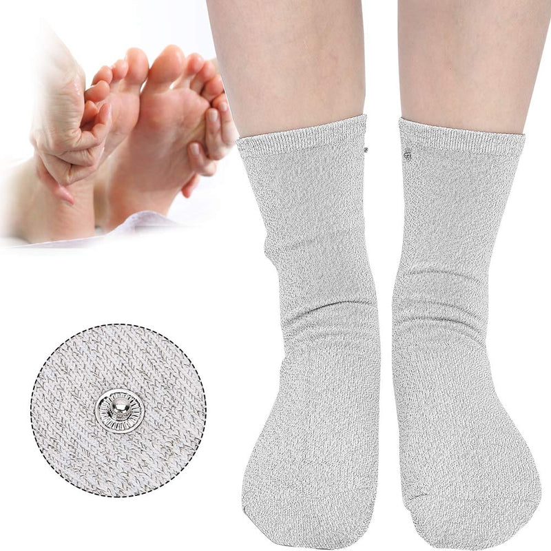 1 Pair Therapy Socks, Conductive Socks Electrode Socks to Massage Tired Feet, Used with TENS Machine Physiotherapy Instrument (NOT Included)(Long Electrode Socks) Long Electrode Socks - NewNest Australia