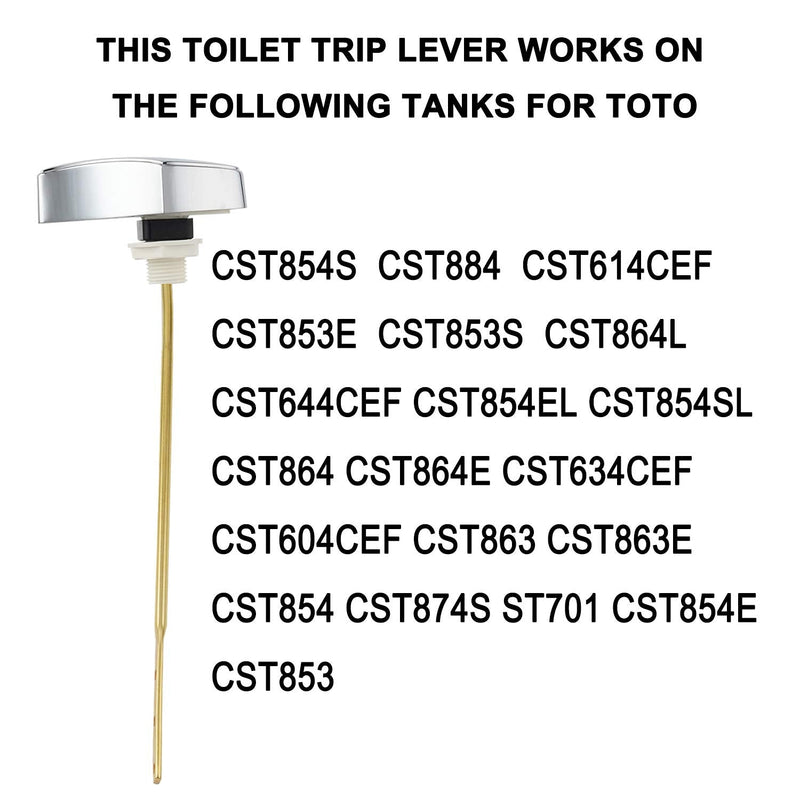 Toilet Tank Flush Lever Replacement Compatible with TOTO THU004-CP Trip Lever For St701Cst854884, Toilet Handle Replacement Trip Levers, Side Mount Toilet tank lever, Chrome 1 Pack - NewNest Australia