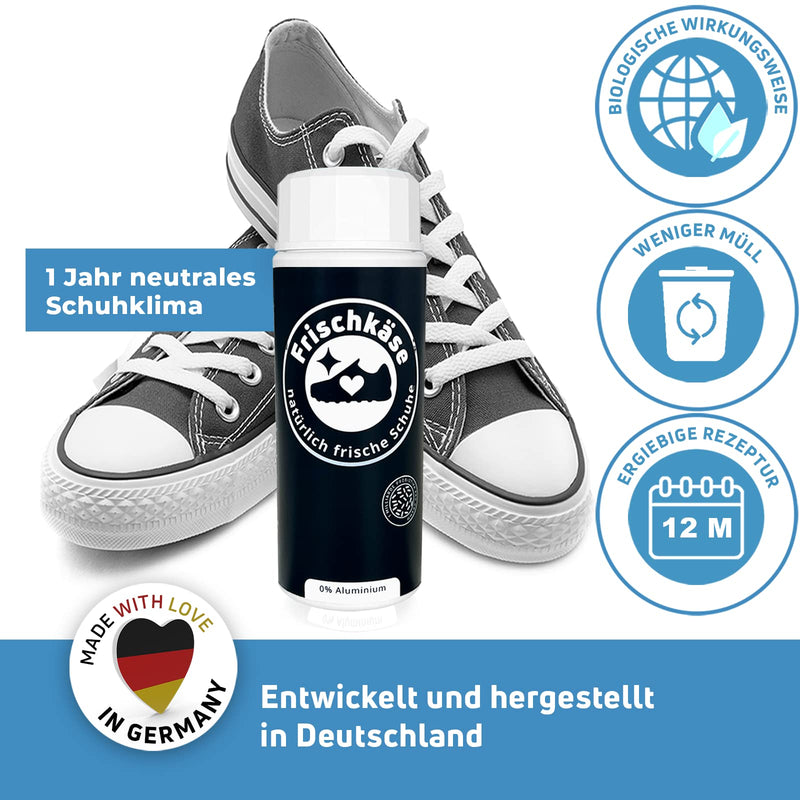 Cream Cheese Shoe Deodorant Black Edition | The Microbiological Shoe Powder Against Foot Odor | Better Than A Spray | Freshness For Work Shoes, Sports Shoes & More | 1 Year Neutral Shoe Climate - NewNest Australia