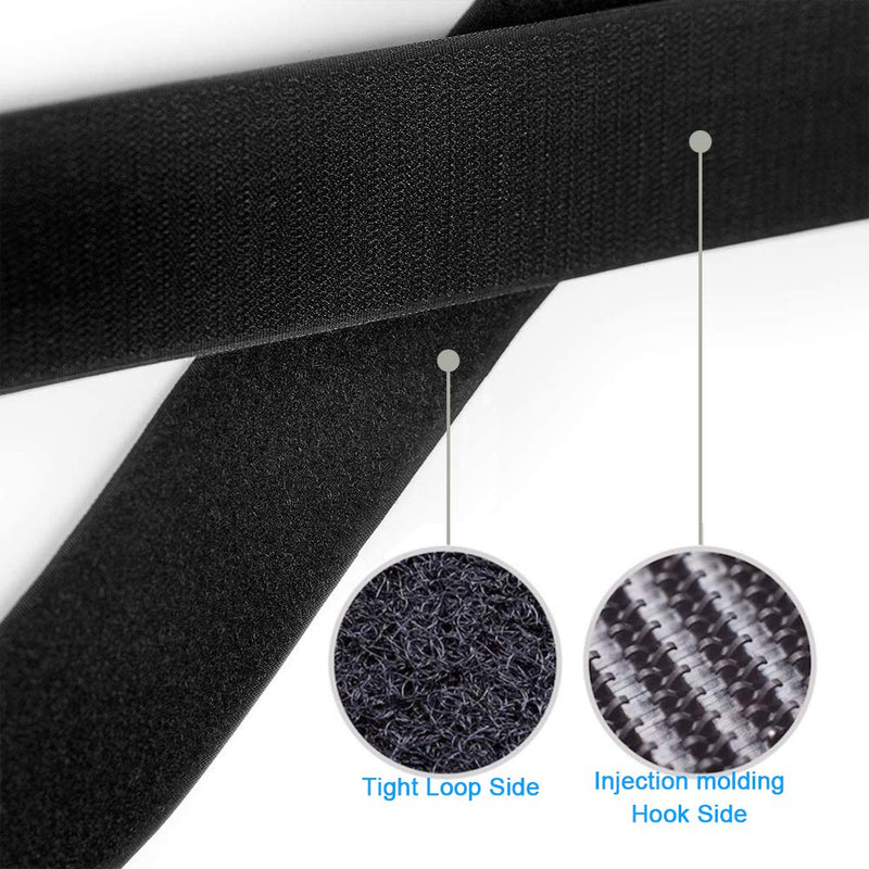 1 Inch Wide 33 Ft Long Sew on Hook and Loop Strips Fastening Nylon Fabric Tape Non-Adhesive Back Nylon Strips Fabric Fastener Industrial Strength Interlocking Tape - NewNest Australia