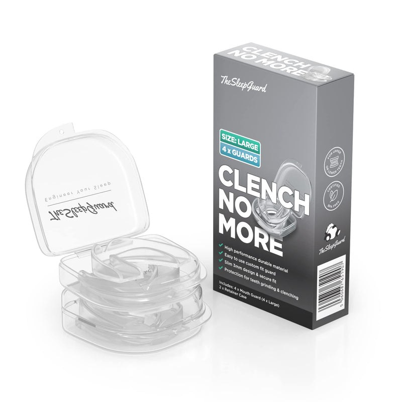 TheSleepGuard Mouth Guard for Teeth Grinding [Pack of 4, Large] Best Gum Shield for Grinding Teeth & Clenching at Night | Mouth Guard for Sleeping, Bruxism & TMJ Relief | Night Guard for Adults - NewNest Australia