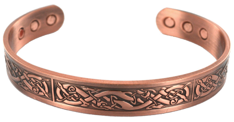 MAGNATURAL Pure Copper Magnetic Bracelet, Elegant, Copper Bangle with 6 Powerful Magnets Cuff Wrist Band for Women or Mens + Velvet Gift Pouch - NewNest Australia