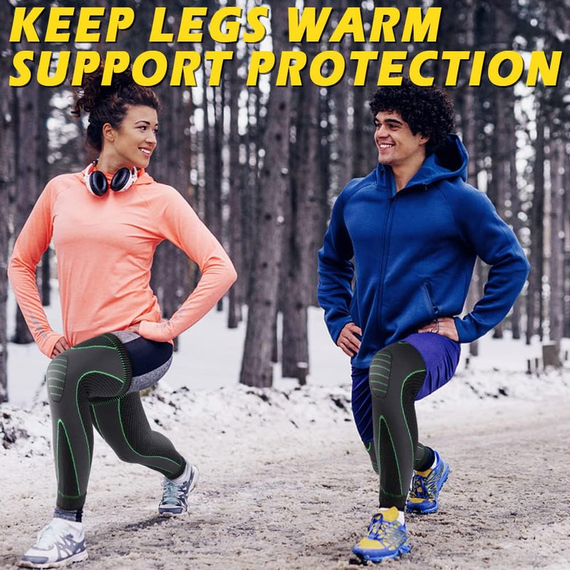 beister 1 Pair Full Leg Compression Sleeves for Women & Men, Extra Long Leg & Calf Braces Knee Sleeve for Basketball, Football, Running, Working Out, Arthritis Green M - NewNest Australia