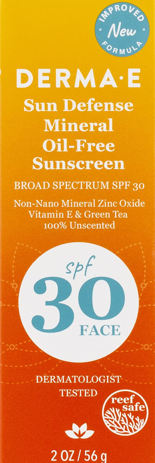 derma e Antioxidant Natural Sunscreen SPF 30 Oil-Free Face Lotion with Vitamin C and Green Tea, 2 Ounce - NewNest Australia