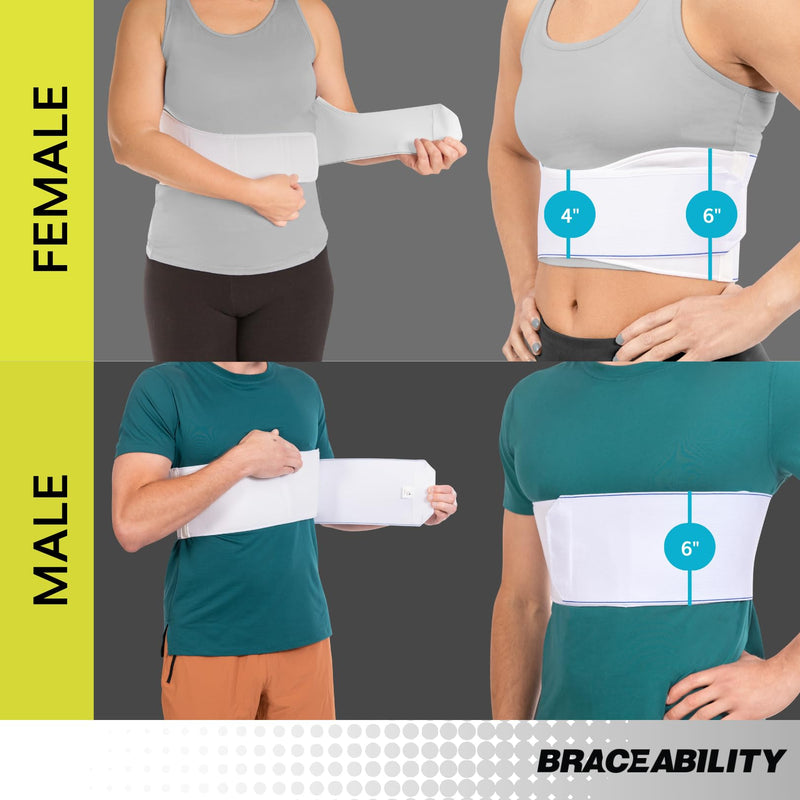 Braceability Rib Injury Binder Belt | Rib Cage Protective Wrap For Women To Support Painful Or Squashed Ribs, Sternum Injuries (Female - For Chest Circumference 34 To 60) - NewNest Australia