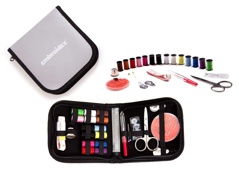 Embroidex Sewing Kit for Home, Travel & Emergencies - Filled with Quality Notions Scissor & Thread - Great Gift - NewNest Australia