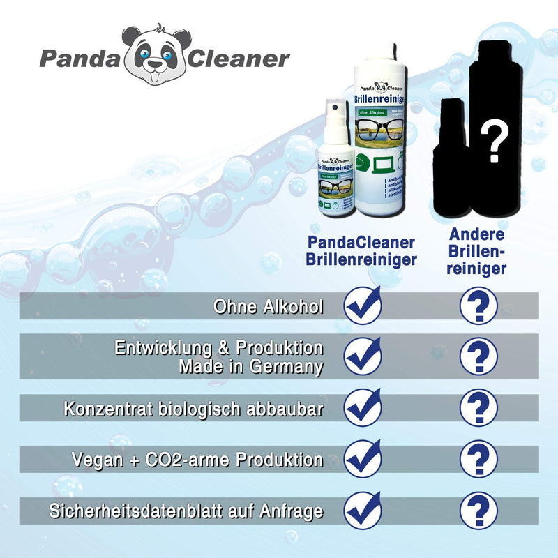 PandaCleaner glasses cleaner 50ml spray bottle | without alcohol | anti-fog | streak-free | Also suitable for displays, monitors, visors and much more (50ml spray) 50 ml (pack of 1) - NewNest Australia
