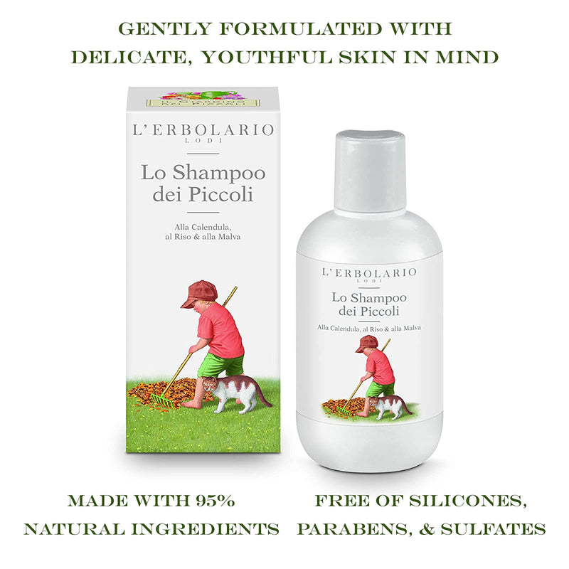 L'Erbolario Shampoo for Babies with Marigold, Rice & Mallow, Extra-gentle Formula, Cleanses & Nourishes Hair & Scalp, Dermatologically & Pediatrician Tested, White, 6.7 Oz - NewNest Australia
