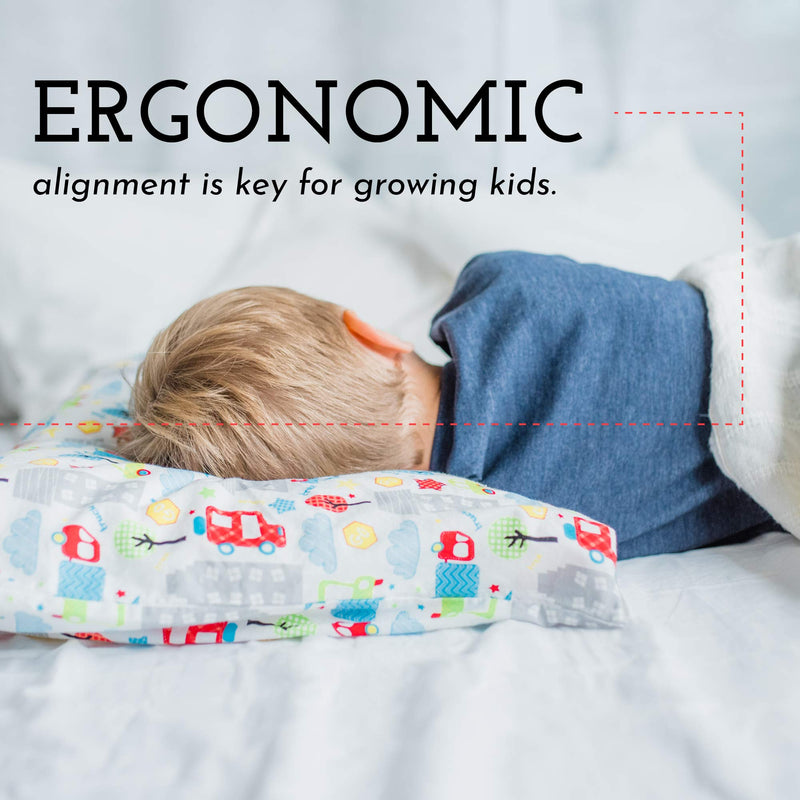 Toddler Pillow - Soft Hypoallergenic - Best Pillows for Kids! Better Neck Support and Sleeping! They Will Take a Better Nap in Bed, a Crib, or Even on The Floor at School! Makes Travel Comfier! - NewNest Australia