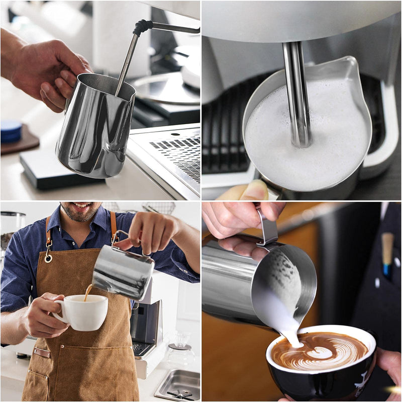 Trintion Milk Jug 350ml Stainless Steel Milk Pitcher Milk Frothing Jug Measuring Pitcher for Making Coffee Milk and Latte Art - NewNest Australia