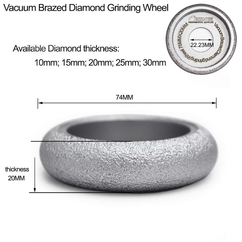 SHDIATOOL 3 Inch Profile Hand Diamond Wheel Height 20mm Convex Curve Edge Grinding for Stone Marble Granite Rock 1 - NewNest Australia