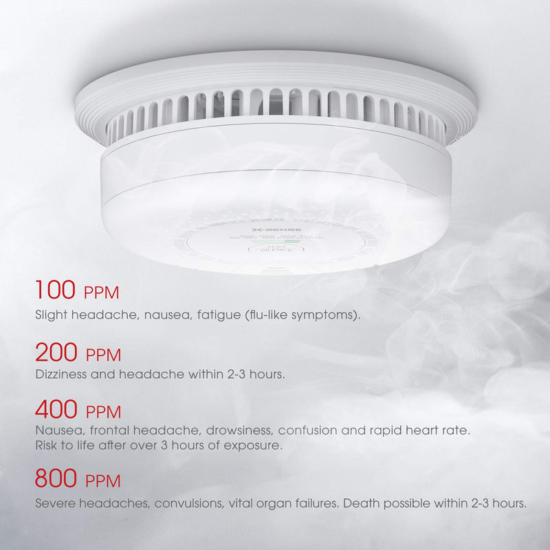 X-Sense 10-Year Battery (Not Hardwired) Combination Smoke and Carbon Monoxide Detector Alarm, Dual Sensor Smoke CO Alarm Complies with UL 217 & UL 2034 Standards, Auto-Check, SC03 1-Pack - NewNest Australia