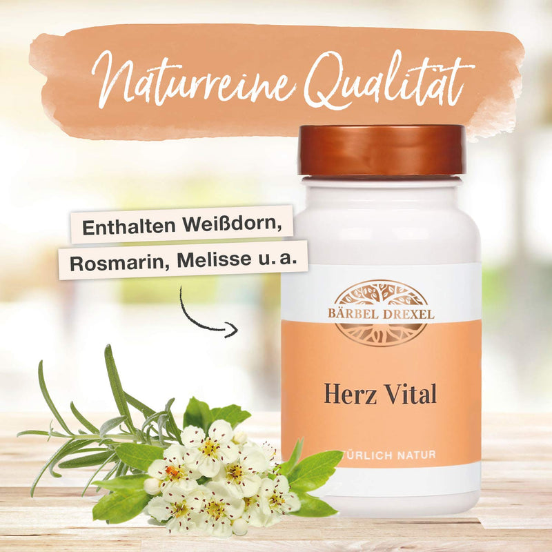Heart Vital Tablets (Pack Of 160) Hawthorn Heartwort Melissa Gentian Heart Vitamins Magnesium 100% Vegan Made In Germany Blood Pressure Cardiovascular System Vessels Cardio B√Ñrbel Drexel - NewNest Australia