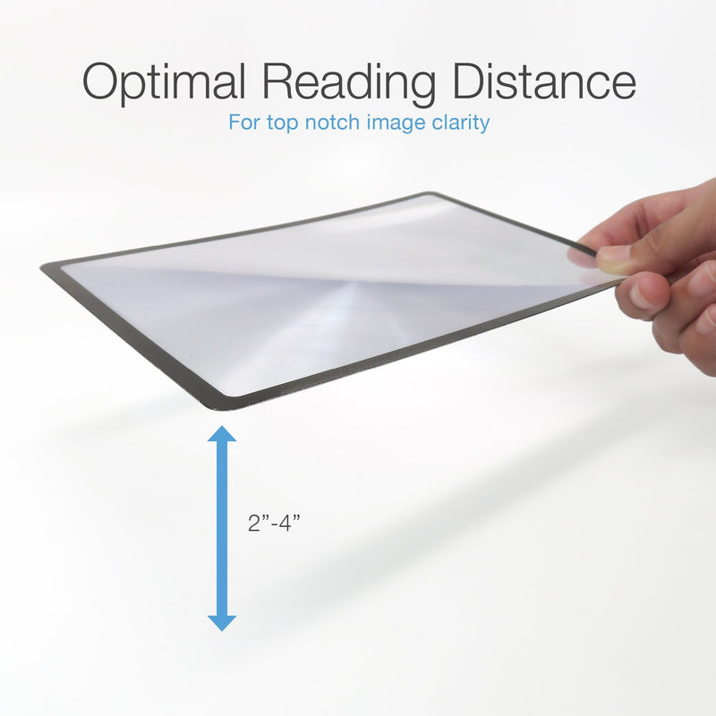 MagniPros Premium 3X (300%) Page Magnifying Lens with 3 Bonus Bookmark Magnifiers for Reading Small Prints, Low Vision Aids & Solar Projects - NewNest Australia