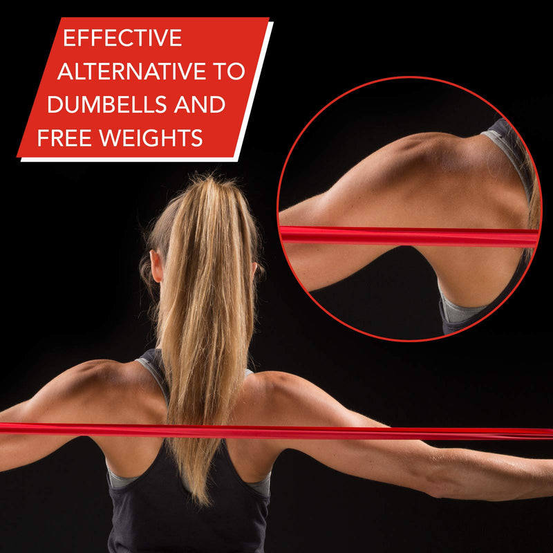 TheraBand Resistance Bands Set, Professional Non-Latex Elastic Band For Upper & Lower Body Exercise, Strength Training without Weights, Physical Therapy, Pilates, Rehab, Yellow & Red & Green, Beginner - NewNest Australia