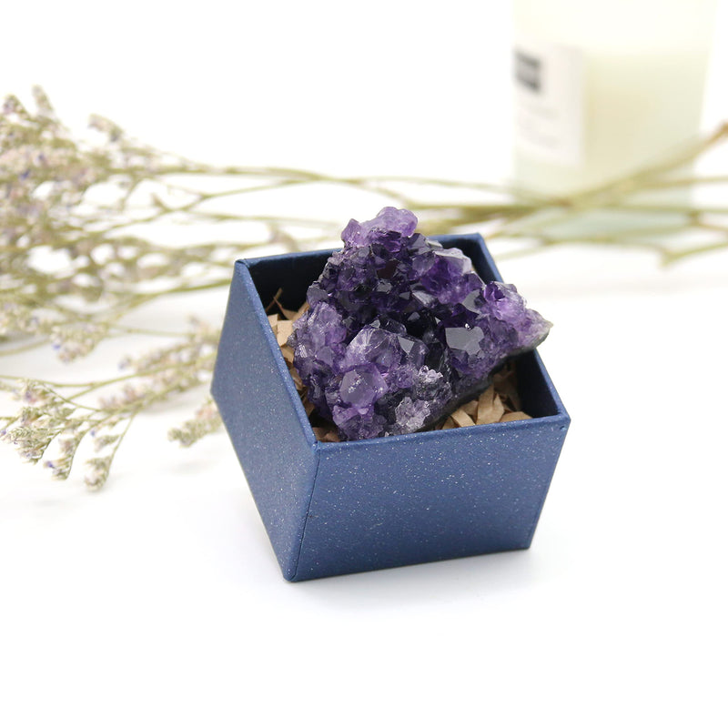 Nvzi Amethyst Crystal, Cristal Stone, Raw Crystal Cluster, Protection Crystals, Amethyst Geode Crystals, Healing Crystals, Purple Crystal, Amethyst Gifts (About 50G) 6CM*6CM*4CM - NewNest Australia