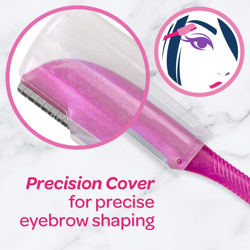 Schick Hydro Silk Touch-Up Multipurpose Exfoliating Dermaplaning Tool, Eyebrow Razor, and Facial Razor with Precision Cover, 3 Count (Packaging May Vary) - NewNest Australia