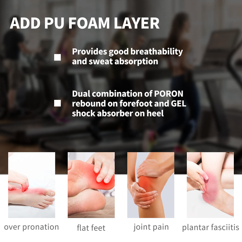 Plantar Fasciitis Arch Support Insoles for Women Men, Running Athletic Orthotic Shoe Inserts, Work Boot Gel Metatarsalgia Insoles for Arch Pain Relief, Heel Spurs, Flat Feet, OverPronation UK 6-7.5 (26cm) - NewNest Australia