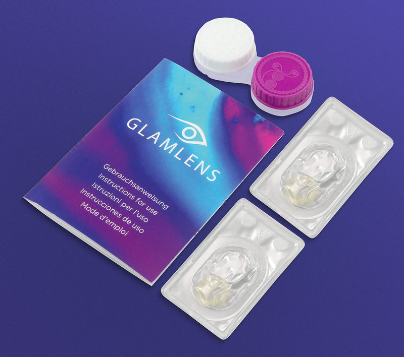 Glamlens Keira Gray Gray + Container | Very Strong Opaque Natural Gray Contact Lenses Colored Monthly Contact Lenses Made Of Silicone Hydrogel | 1 Pair (2 Pieces) | Slide 14.20 | Without Strength - NewNest Australia