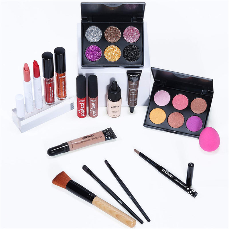 HoJoor Multi-purpose Makeup Kit All-in-One Makeup Gift Set Colours Mix Eyeshadow Concealer Lip Gloss Pressed Powder and Powder Blusher Cosmetic Makeup Palette Set Kit #083 #9 - NewNest Australia