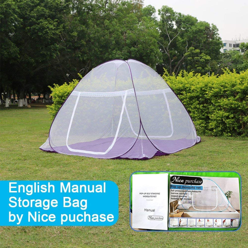 NICE PURCHASE New Portable Folding Mosquito Net Tent Freestand Bed 1 or 2 Openings (1.0m(75 by 38 inches LxW)) 1.0m(75 by 38 inches LxW) - NewNest Australia