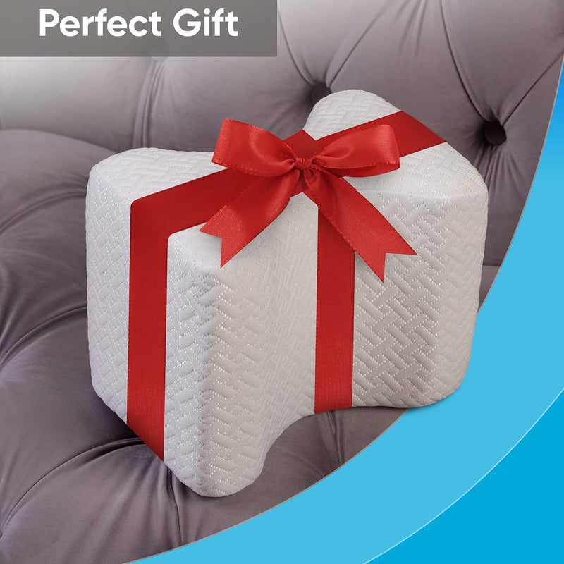 Knee Pillow for Sleeping - Leg Pillow 100% Memory Foam - Leg Pillows for Sleeping on Side - Knee Support Pillow - Knee Cushions for Sleeping - Hip Support Pillow Contour White - NewNest Australia