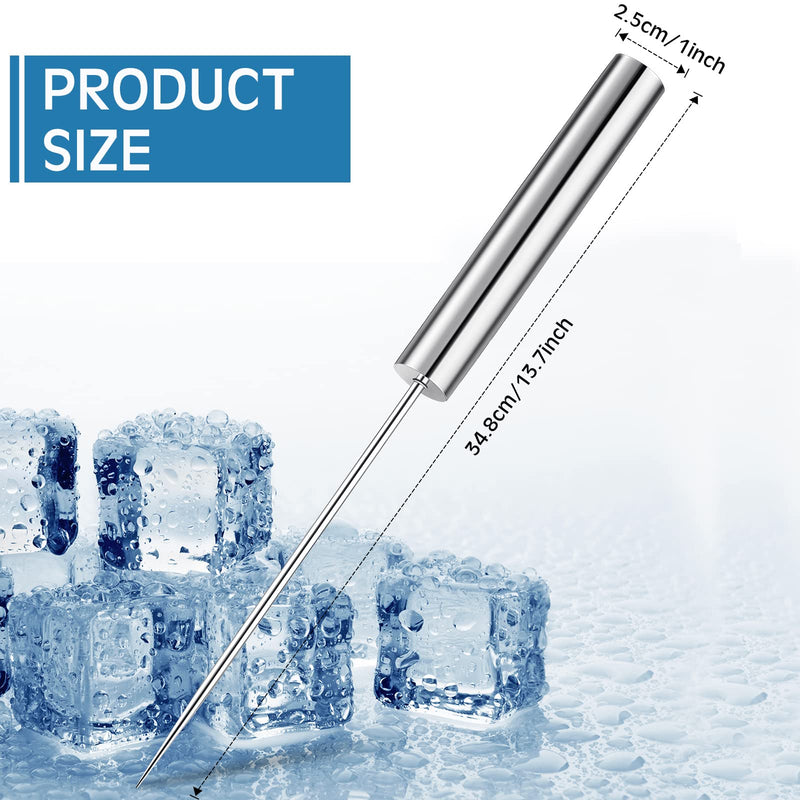 Stainless Steel 14 Inch Ice Pick Ice Crusher Ice Chisel Removal Pick Crushed Ice Tool for Kitchen Bars Bartender Picnics Camping and Restaurant - NewNest Australia