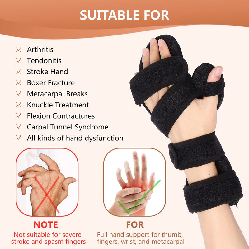 Scurnhau Resting Hand Splint, Hand Brace With Finger Support, Night ...