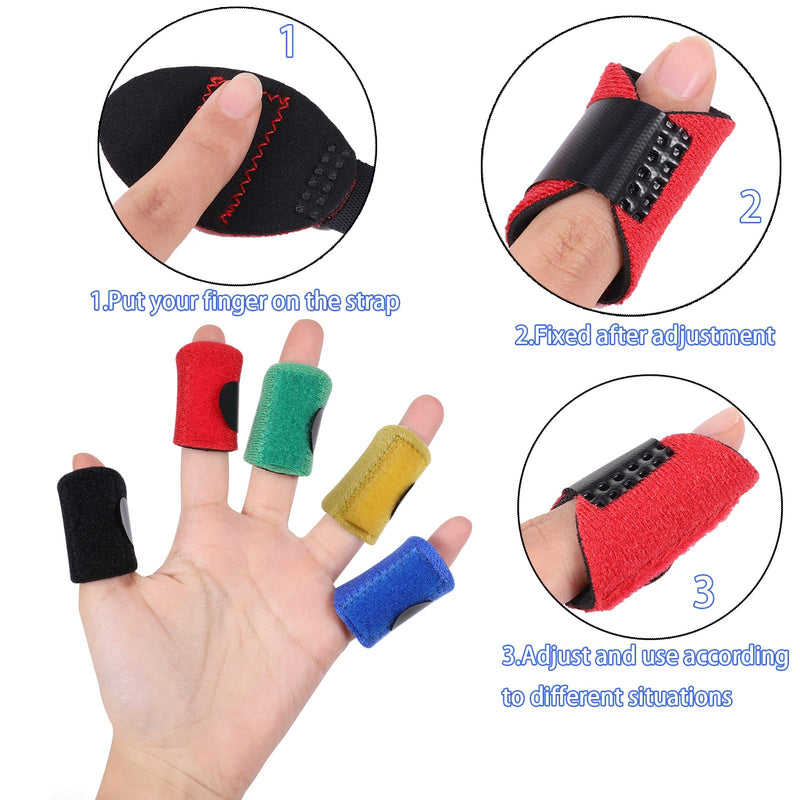 Fuyamp 5 Packs Finger Splints Finger Splint Protectors, Breathable Finger Straightening Brace Thumb Braces Support for Finger Arthritis Swelling Trigger Broken Strained Fingers - NewNest Australia