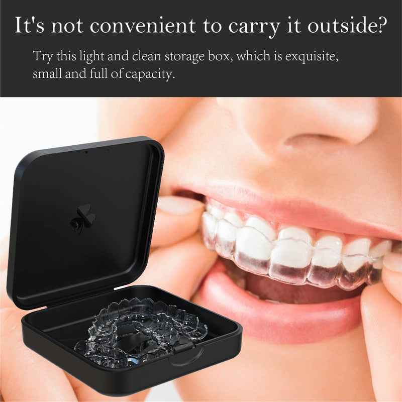 Braces box Braces box Dento Box splint box (also for bite splint, grinder splint) 1 piece orthodontic box (black). Black - NewNest Australia