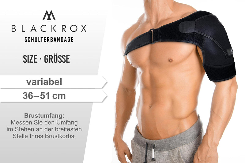Blackrox Omonrox Sport Shoulder Brace For Men And Women On Both Sides Arm Compression Left / Right Support Arm Sling Bandage Shoulder Support Shoulder Strap (One Size, Black) - NewNest Australia