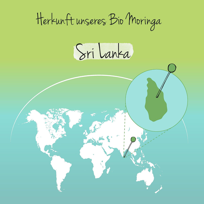 ORGANIC Moringa pellets | High dosage: 1000 mg per Moringa tablet | 100% ORGANIC Moringa powder from Sri Lanka | Laboratory tested | Vegan and without additives | German production of Vegavero® - NewNest Australia