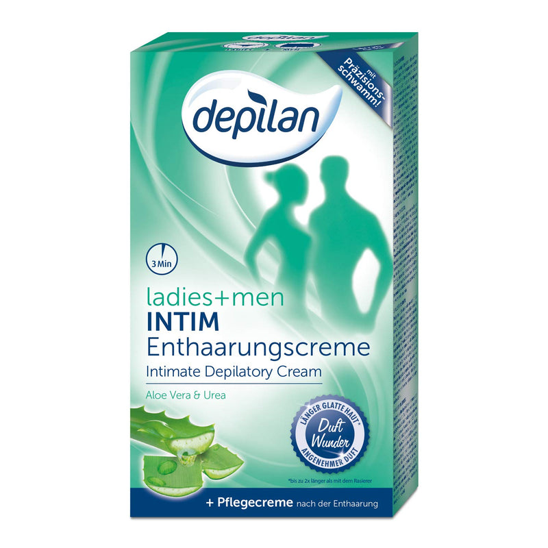Intimate hair removal cream for men and women depilan - extra gentle hair removal in the intimate area, 75ml + 30ml care cream single pack - NewNest Australia