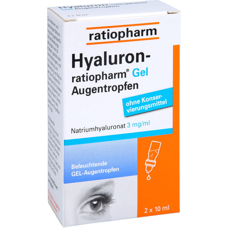 HYALURON-RATIOPHARM gel eye drops, 2x10 ml - NewNest Australia