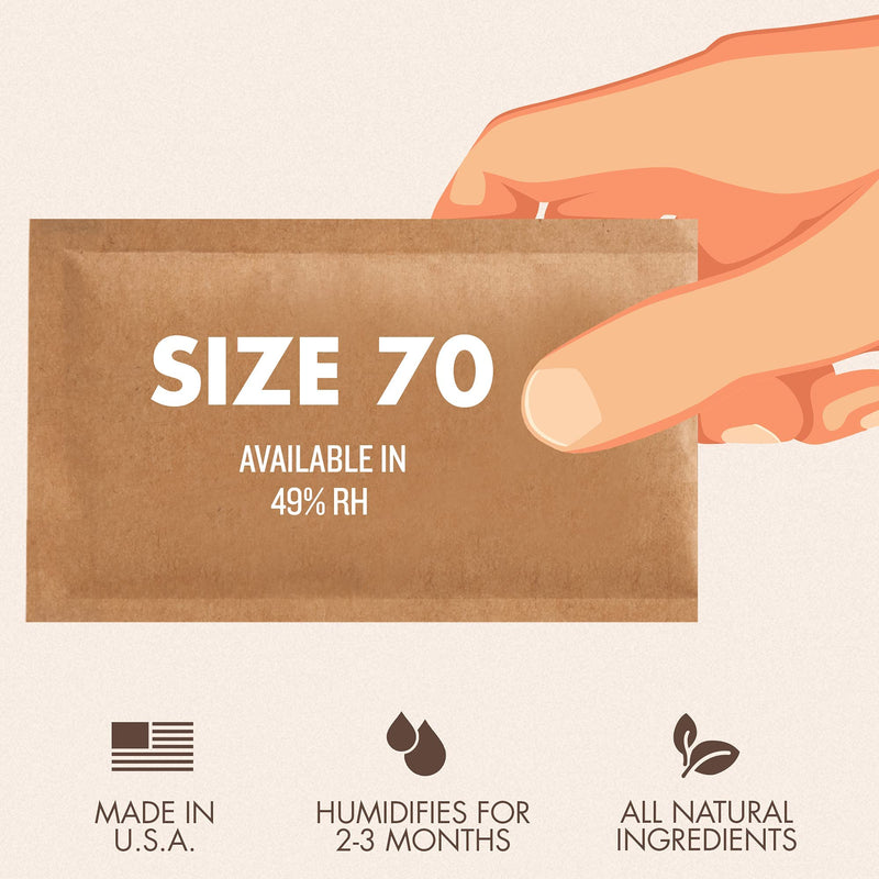 Boveda Wooden Music Instruments - 49% RH 2-Way Humidity Control - Size 67 For Wooden Instruments – Protects All Wood Instruments For Optimal Sound – Prevents Cracking & Warping Of Guitars – 1 Count 49% RH (Music/Food) - NewNest Australia